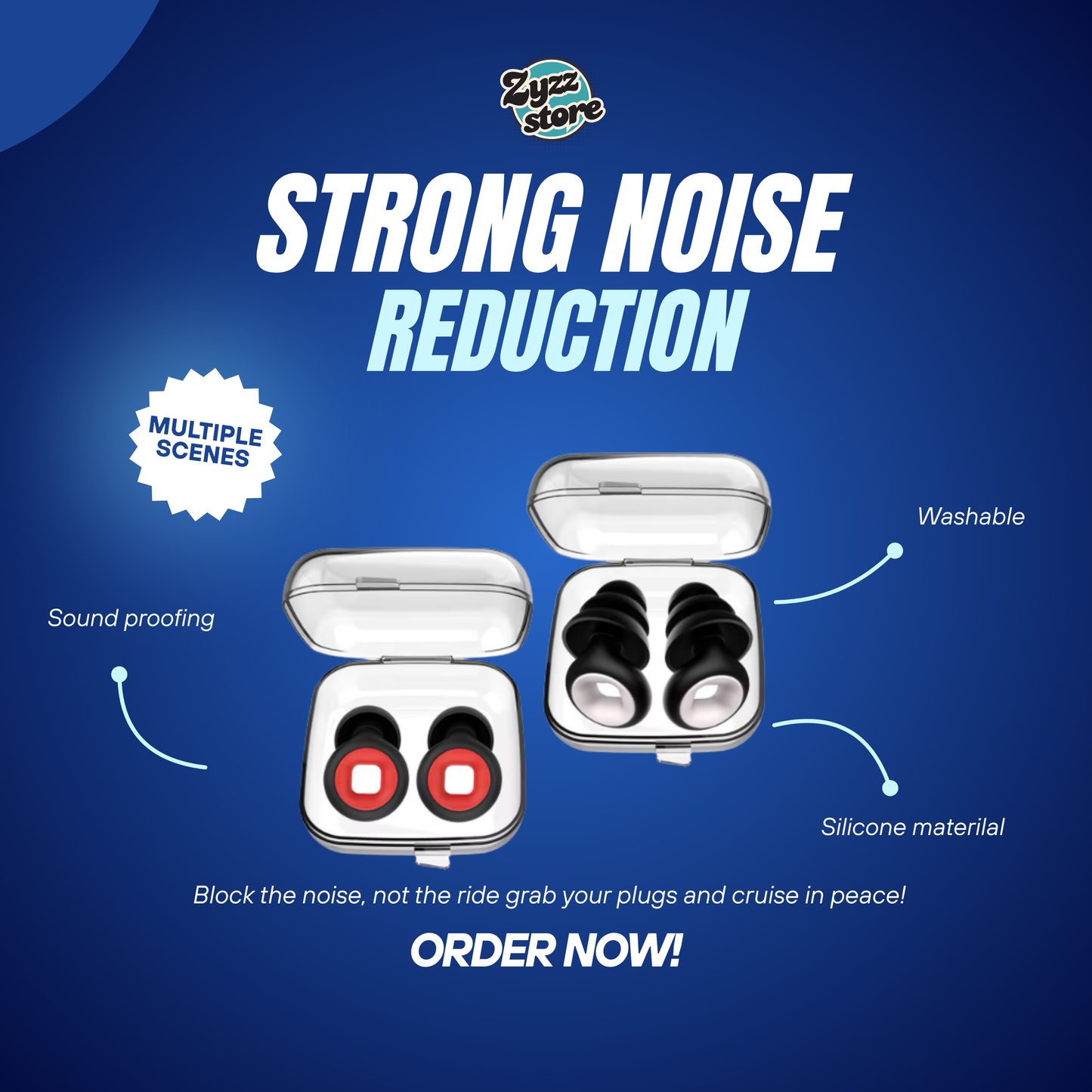 Motorcycle Noise-Cancelling Earplugs – Windproof, Soundproof Sleep Plugs for Men & Women | Riding & Sleep Protection Gear